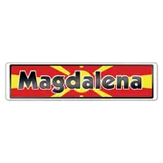 Namensschild mit Flagge Mazedonien