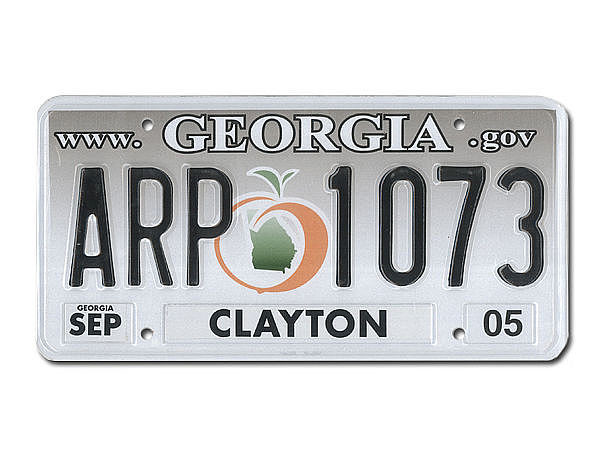 Original US-Nummernschild Georgia mit WWW-Adresse