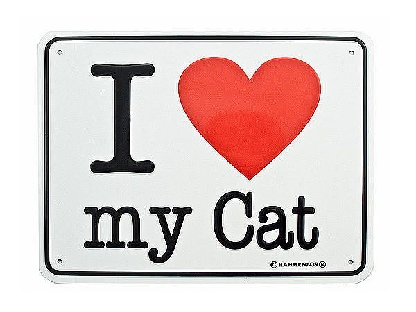 Funschild I love my cat
