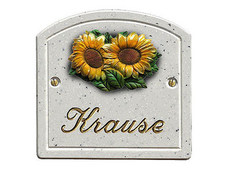 T&uuml;rschild aus Geonith in Marmor Optik 