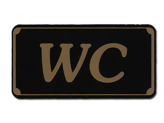 Toilettenschild:  WC 