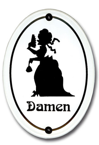 Emaille-WC-Schild Damen  
