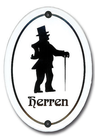 Emaille-WC-Schild Herren 