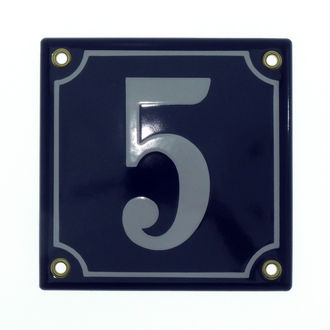 Emaille Schild Hausnummer mit 1 Zeichen 