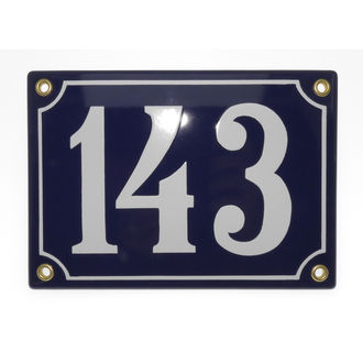 Emaille Schild Hausnummer mit 3 Zeichen 
