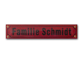 Original Emaille Mini-Stra&szlig;enschild mit Ihrem Wunschtext bis 20 Zeichen 