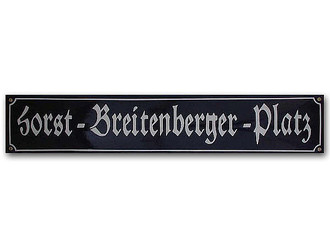 Original Emaille Stra&szlig;enschild mit Ihrem Wunschtext bis 25 Zeichen 
