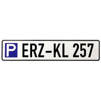 Aluminium Parkplatzschild mit Nummer des Nummernschilds 