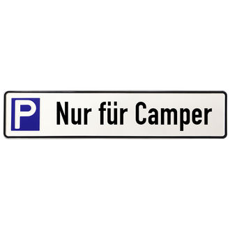 Aluschild Camping - Parkplatzbeschilderung f&uuml;r Camper 