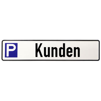 Aluschild Kundenparkplatz - Parkplatzbeschilderung f&uuml;r Kundenparkpl&auml;tze 