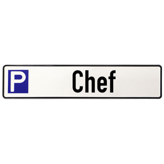Aluschild Parkplatz Chef - Parkplatzbeschilderung f&uuml;r Chefs 