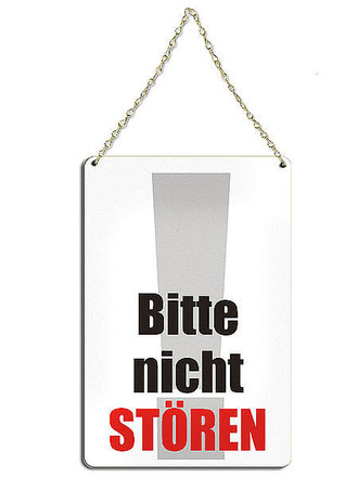 Bitte nicht st&ouml;ren - Schild f&uuml;r die T&uuml;rklinke inklusive Kette 