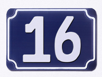 Blaue gepr&auml;gte Hausr 16 