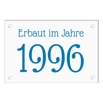 Design Anno - Acrylschild mit ein- oder zweizeiligem Text - Gr&ouml;&szlig;e 26 x 20 cm 