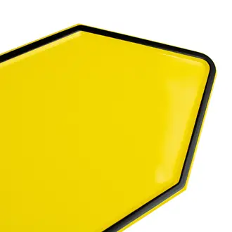 Metall Richtungspfeil - gelb mit individueller Beschriftung 51 x 11,4cm 