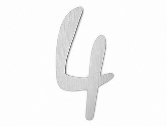 <em><b>Hausnummer</b></em> 4- Schriftart Design aus<em><b> Edelstahl</b></em> 