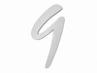 <em><b>Hausnummer</b></em> 9- Schriftart Design aus<em><b> Edelstahl</b></em> 