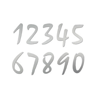 Hausnummern aus Edelstahl Schrift Staccato 