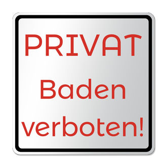 Individuelles quadratisches Verkehrsschild mit Wunschtext 
