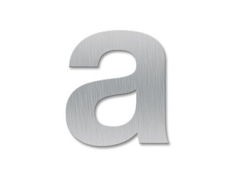 <em>Kleinbuchstabe</em> a - Schriftart Klassik aus <em>Edelstahl</em> 