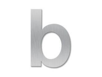 <em>Kleinbuchstabe</em> b - Schriftart Klassik aus <em>Edelstahl</em> 