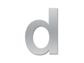 <em>Kleinbuchstabe</em> d - Schriftart Klassik aus <em>Edelstahl</em> 