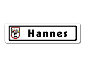 Namensschild in der Farbe ihrer Wahl mit Bundeslandwappen und eigenem Namen  
