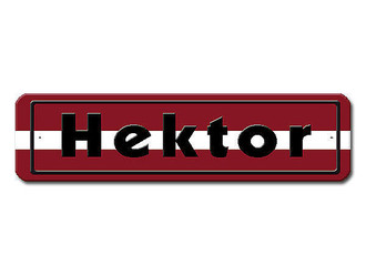 Namensschild mit Lettland - Flagge und Ihrem Wunschtext 