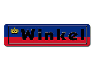 Namensschild mit Liechtenstein - Flagge und Ihrem Wunschtext 
