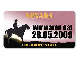 Nevada US PKW-Kennzeichen mit individuellem Wunschtext 