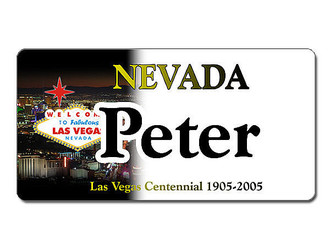 Nevada USA Deko PKW-Kennzeichen mit individuellem Wunschtext 