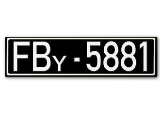 Nummernschild FBy Franz&ouml;sische Zone Lindau am Bodensee 1948 - 56 