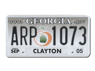 Original US-Nummernschild Georgia mit WWW-Adresse 