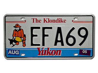 Originales Nummernschild aus Kanada - Yukon 