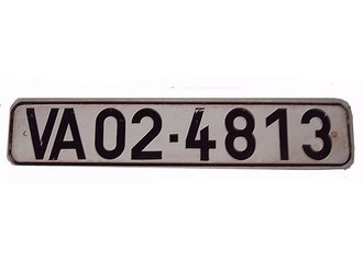 Originales Volksarmee-Nummernschild aus der DDR in den 70-iger Jahren 