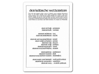 Schild f&uuml;r einen keltischen Wetterstein in A4 