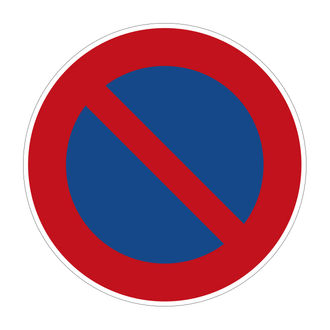 Verkehrsschild - Parkverbotsschild, eingeschr&auml;nktes Halteverbot 