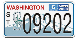 Washington - Fahrzeugkennzeichen mit Wunschtext 