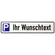 Parkplatzschild mit Wunschtext ideal zur Parkplatzbeschilderung aus Aluminium 