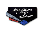 Keramik - T�rschild Grafic Design In Granitoptik (Tuerschillder)