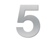 Hausnummer 5 - Schriftart Klassik aus Edelstahl  