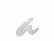 Kleinbuchstabe a - Schriftart Design aus Edelstahl  