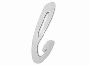 Kleinbuchstabe b - Schriftart Design aus Edelstahl  