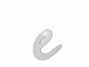Kleinbuchstabe e - Schriftart Design aus Edelstahl  