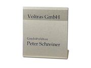 Aufsteller f�r das B�ro oder Schreibtisch - Hochformat (PV_Firmenschilder)