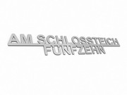 Exklusive Edelstahl Hausnummer mit Strassenname Typ6  