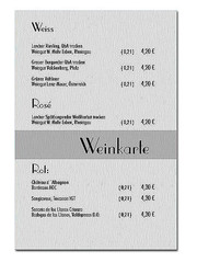 Getränkekarte aus Aluminium bedruckt nach Ihren Wünschen