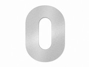 Edelstahl Hausnummer Ziffer 0 In Bauhaus Schrift  (Hausnummern)