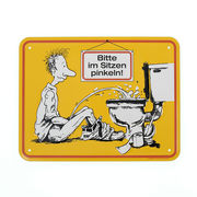 Lustiges Toilettenschild Stehpinkler 
