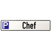 Aluschild Parkplatz Chef - Parkplatzbeschilderung f&uuml;r Chefs 